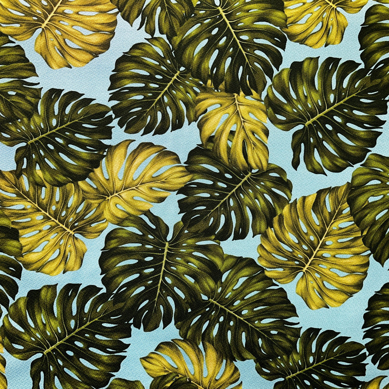 Monstera Leaf Fabric  | Heavy Barkcloth