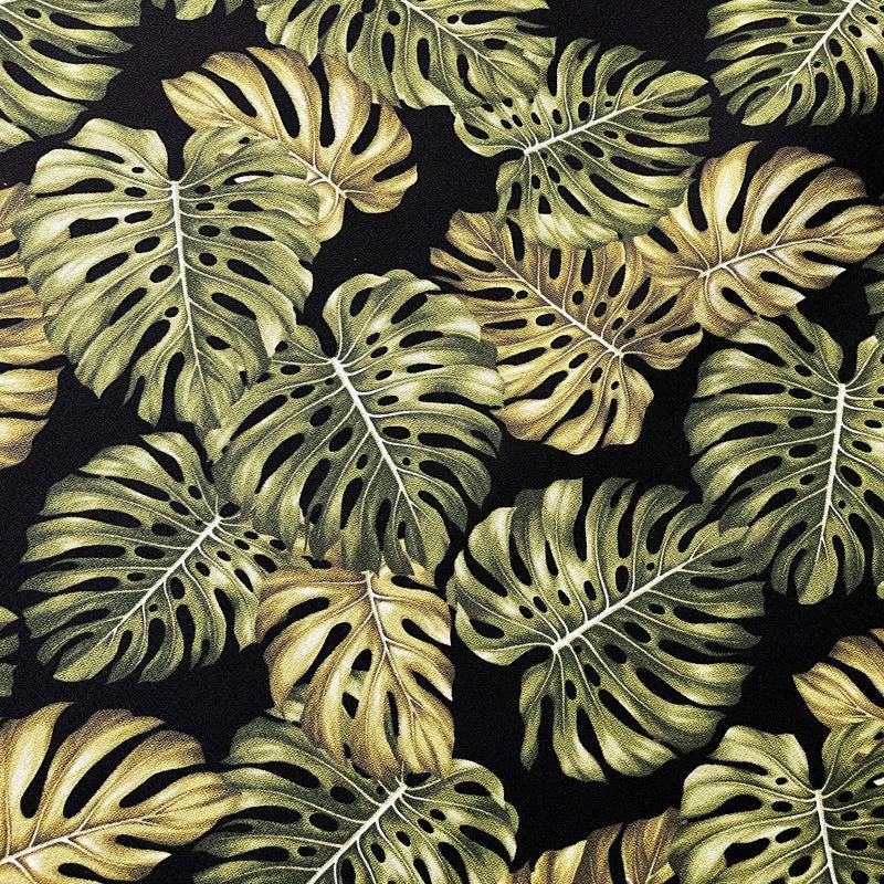 Monstera Leaf Fabric  | Heavy Barkcloth