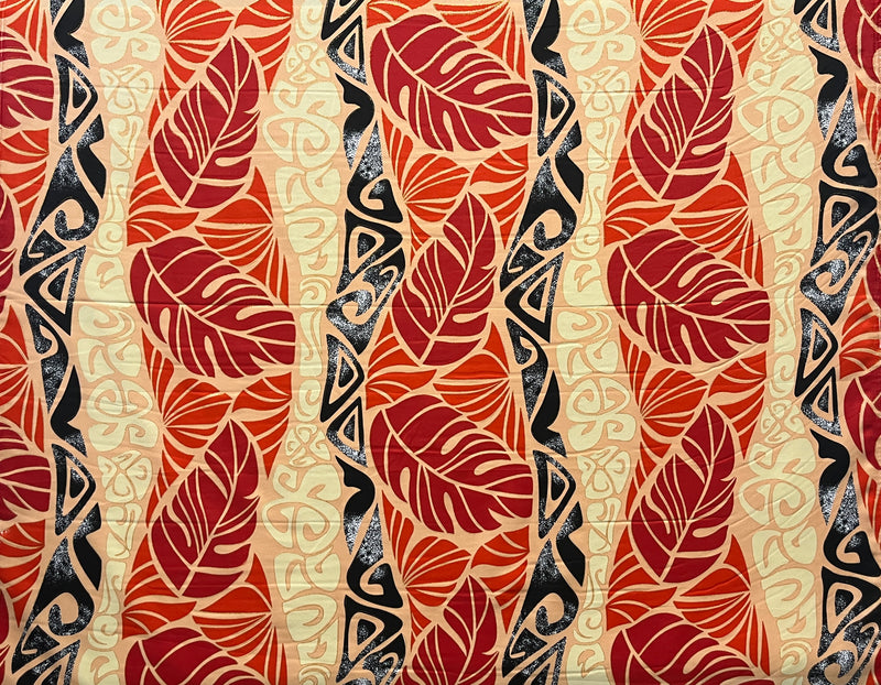 Monstera Tribal Print Fabric | Polyester Glitter