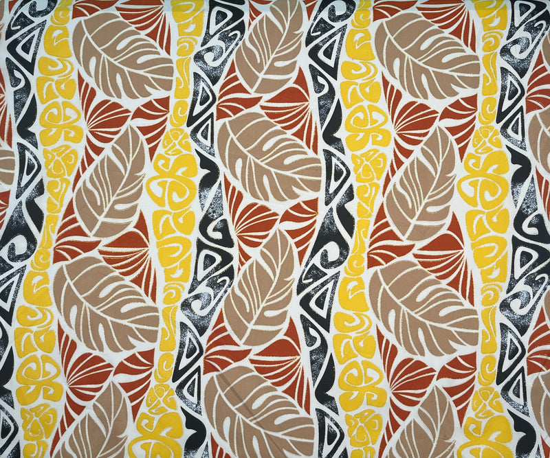 Monstera Tribal Print Fabric | Polyester Glitter
