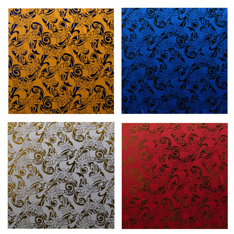 Tiare Swirls Fabric | Polyester Foil