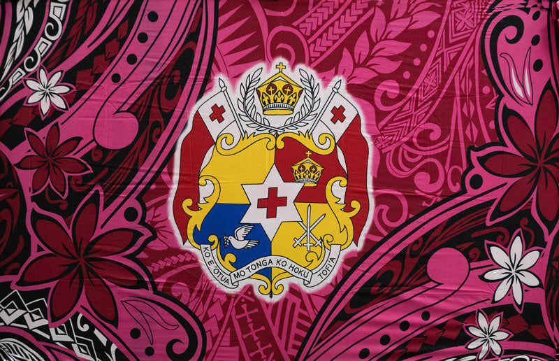 Kingdom of Tonga Seal Plumeria Tattoo design | Sarong Fuschia