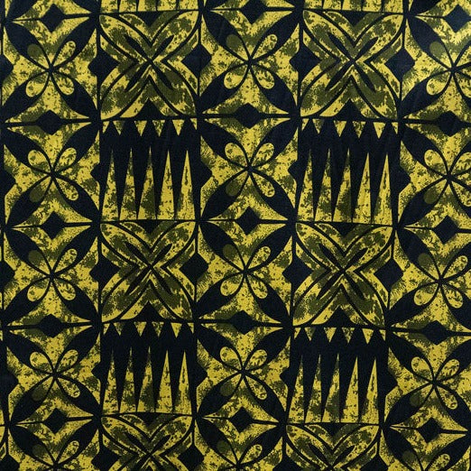 Traditional Tapa design Fabric | Cotton Light Barkcloth