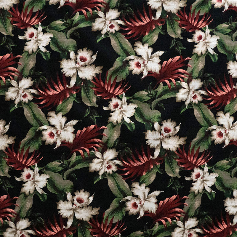 Tropical Garden Fabric | Cotton Light-Barkcloth