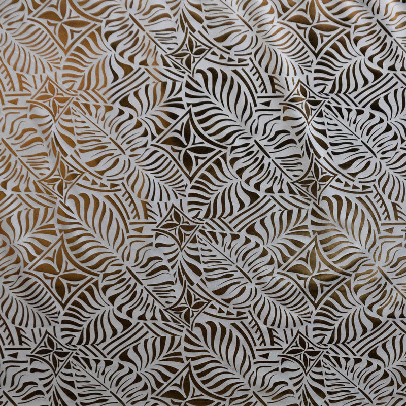 Monstera Leaf Tiara Fabric | Polyester Foil Print