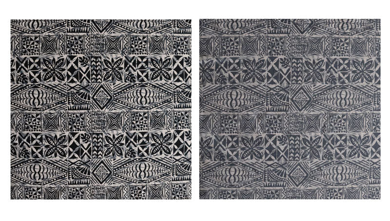 Traditional Tongan Geometric design Fabric | Peachskin