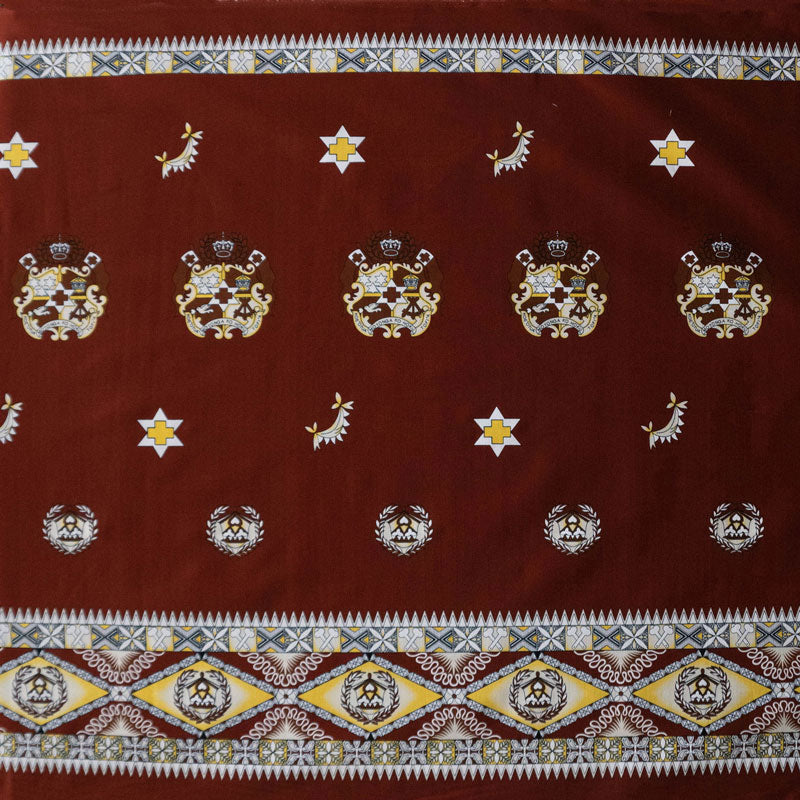 Tonga Seal Double Border Fabric| Cotton Light Barkcloth
