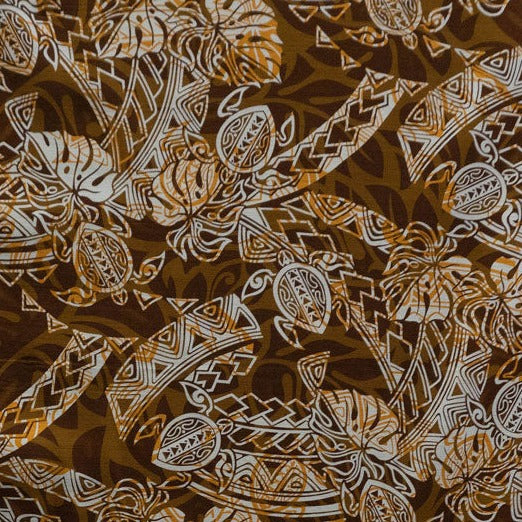 Turtle Monstera Leaf Palm Tree Fabric | Cotton Light Barkcloth