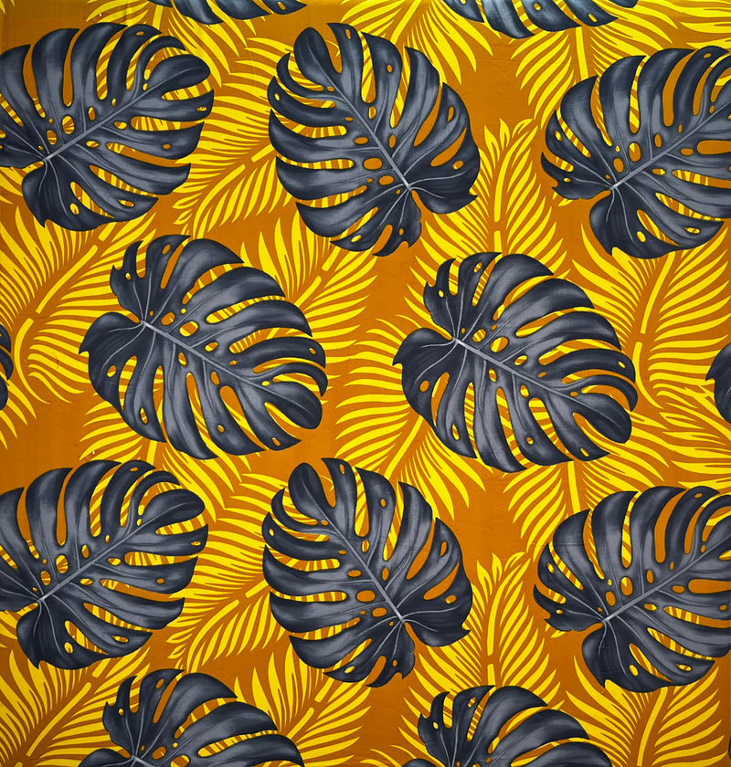 Monstera Dypsis Lutescens Leaves Fabric  | Peachskin
