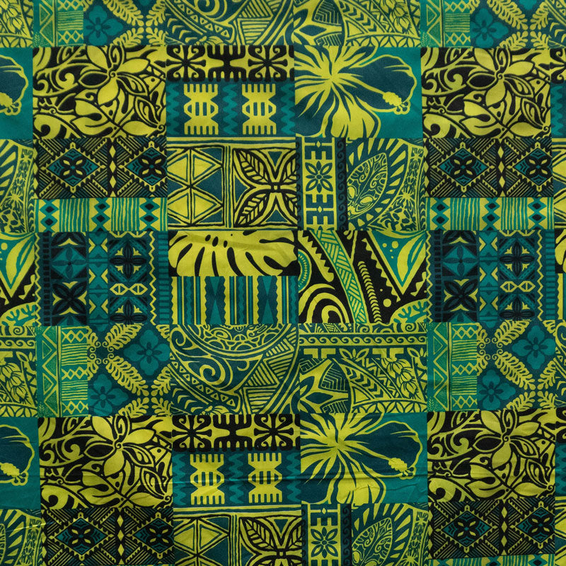 Traditional Polynesian Tapa design Fabric| Polyester