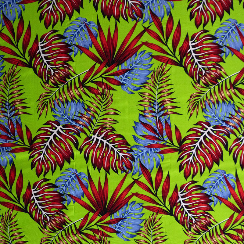 Monstera & Split Leaves Fabric | Rayon