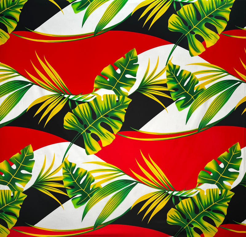 Split Leaf & Palm Fabric | Cotton Poplin
