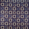 Traditional Polynesian Tapa checkered design  | Cotton Light Barkcloth