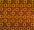 Traditional Polynesian Tapa checkered design  | Cotton Light Barkcloth