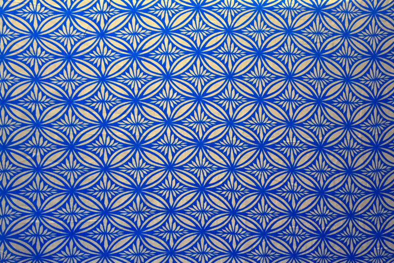 Tapa Flower Print Fabric | Poly Linen