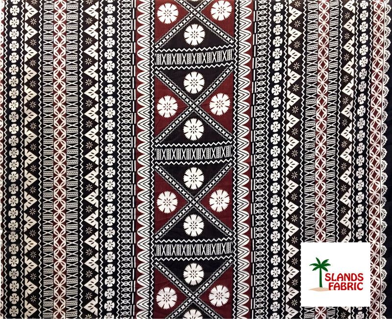 Fiji Tapa Fabric | Poly Linen