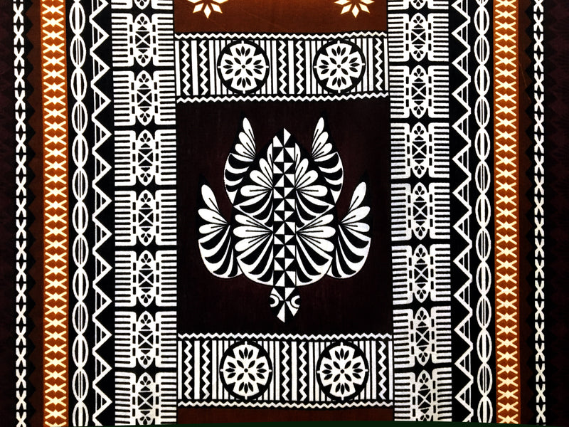 Fiji Turtle Border Fabric | Poly Linen