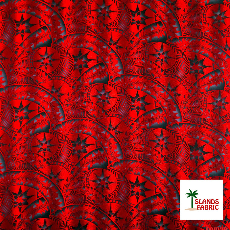 Plumeria Star Design Fabric | Rayon