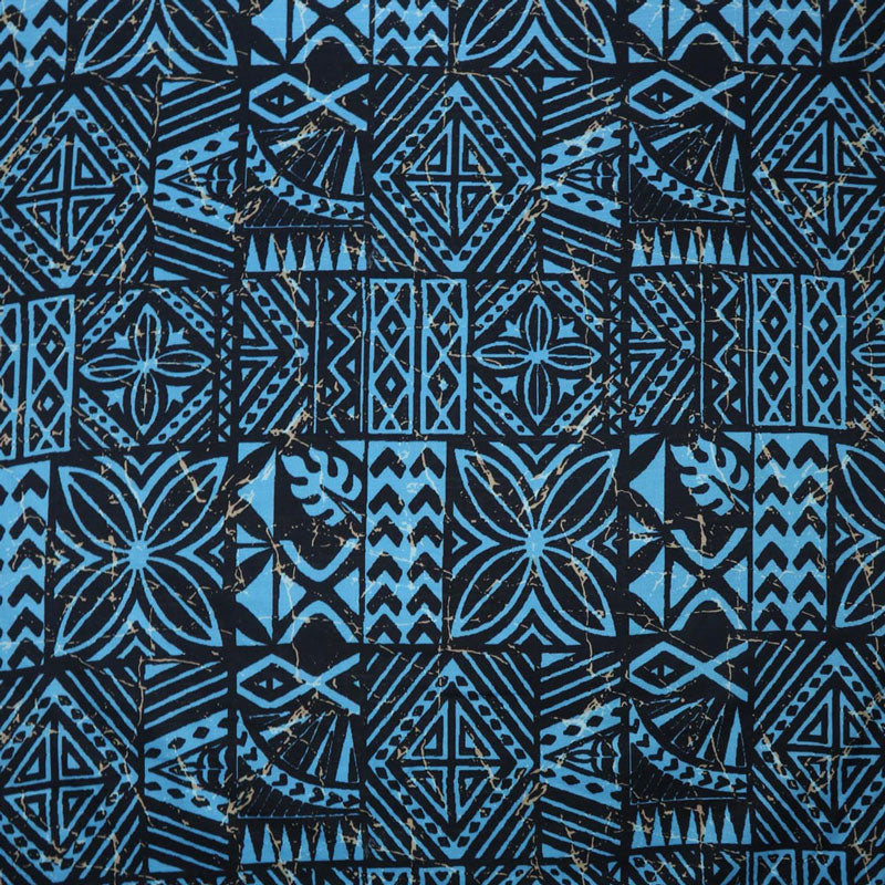 Traditional Polynesian Tapa design Fabric | Light Barkcloth