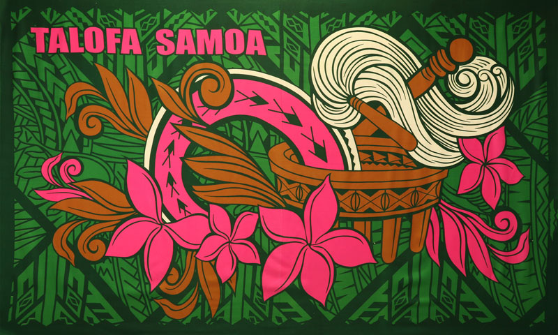 Talofa Samoa Kava Bowl Sarong