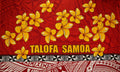 Talofa Samoa Plumeria Sarong