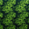 Hisbiscus Plumeria Tropical Leaves | Cotton Light Barkcloth Fabric Green