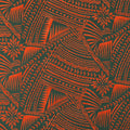 Traditional Polynesian Tattoo w/ Flower | Flocking Fabric