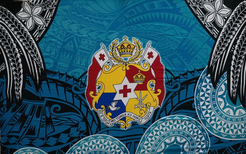 Kingdom of Tonga Seal Plumeria Tattoo design | Sarong Teal