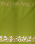 Tiare & Swirls Double Border | Glitter Polyester Fabric