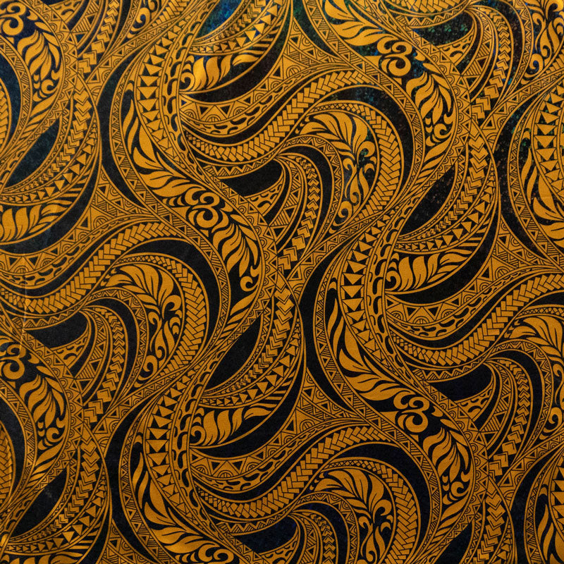 Traditional Tattoo Swirl Design Fabric | Polyester Foil