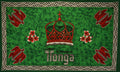Kingdom of Tonga Crown/Turtle/Plumeria | Sarong Green
