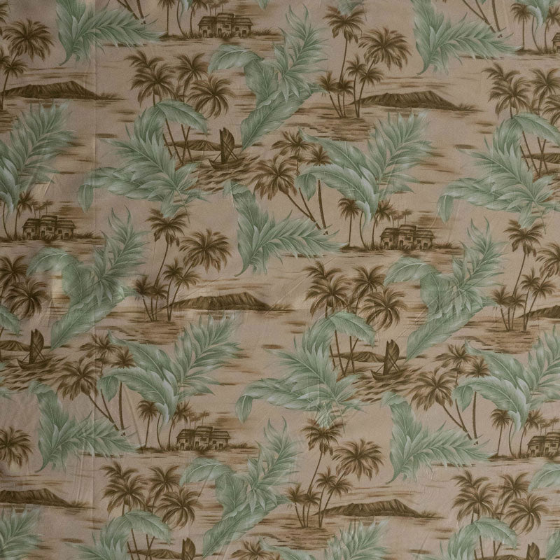Island Aveca Palm | Polyester Fabric Khaki