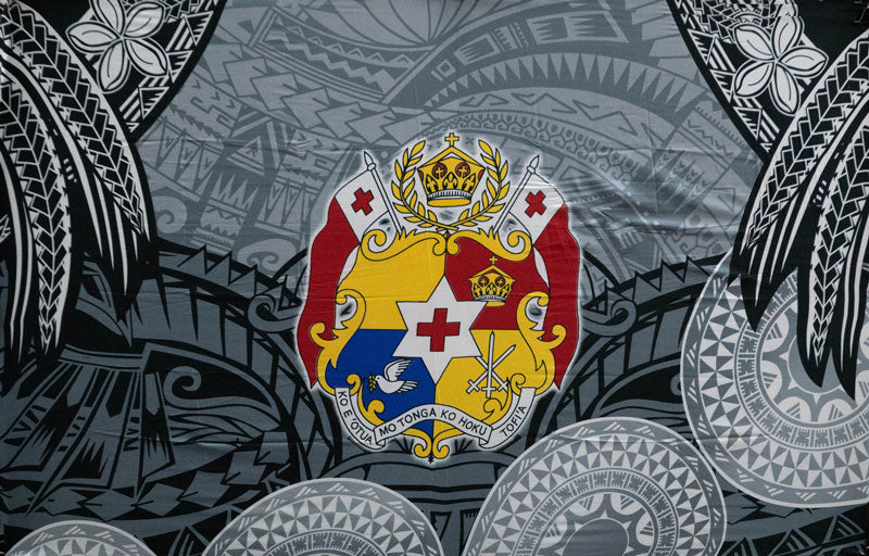 Kingdom of Tonga Seal Plumeria Tattoo design | Sarong Gray