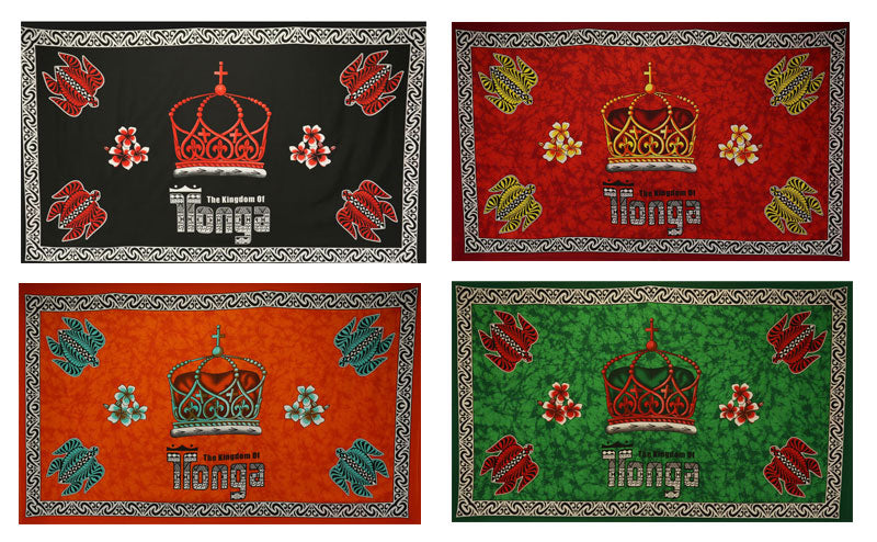 Kingdom of Tonga Crown Turtle Plumeria | Sarong