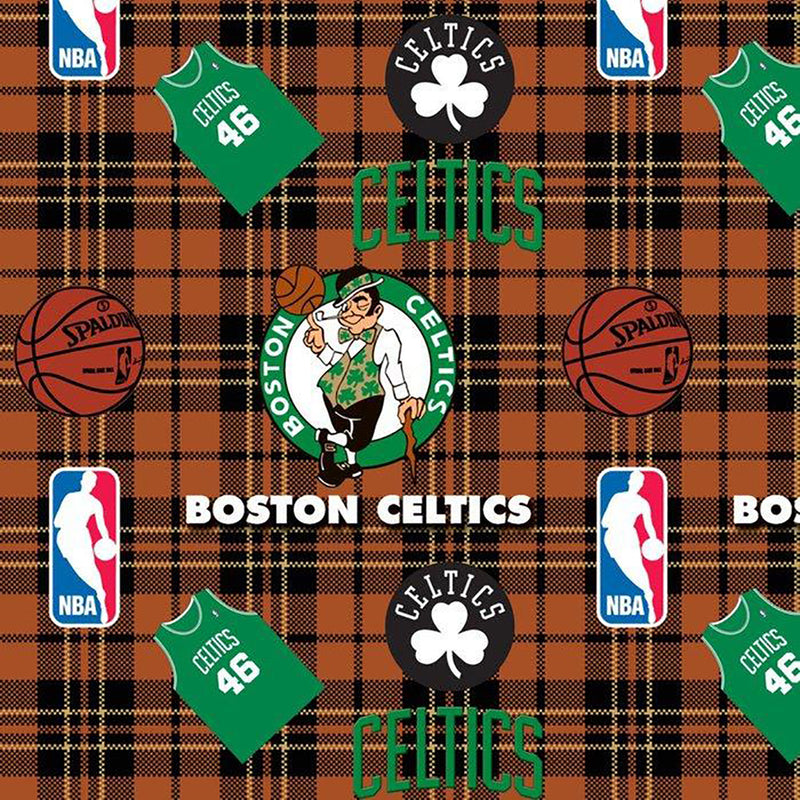 Boston Celtics | Plaid| Fleece Fabric