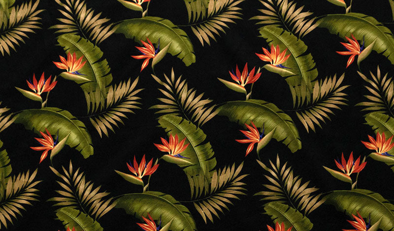 Birds of Paradise Palm Banana Leaf Fabric | Upholstery