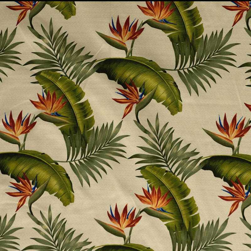 Birds of Paradise Palm Banana Leaf Fabric | Upholstery