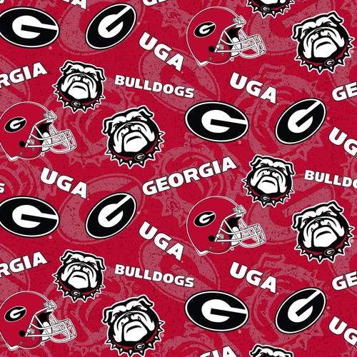 University of Georgia Bulldogs Block | Cotton Fabric