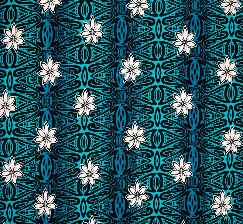 Tiare Polynesian Geometric design Cotton Fabric