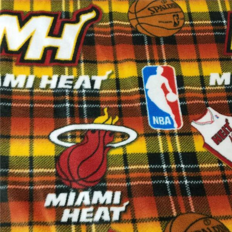 Miami Heat Plaid | Fleece Fabric