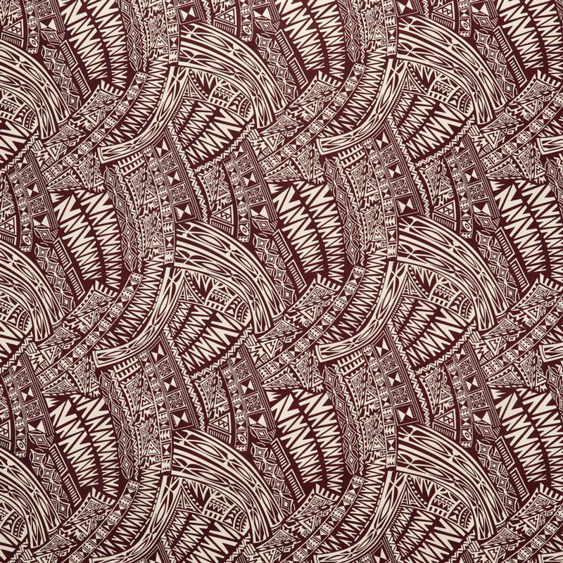 Traditional Polynesian Tattoo Fabric | Cotton Light-Barkcloth
