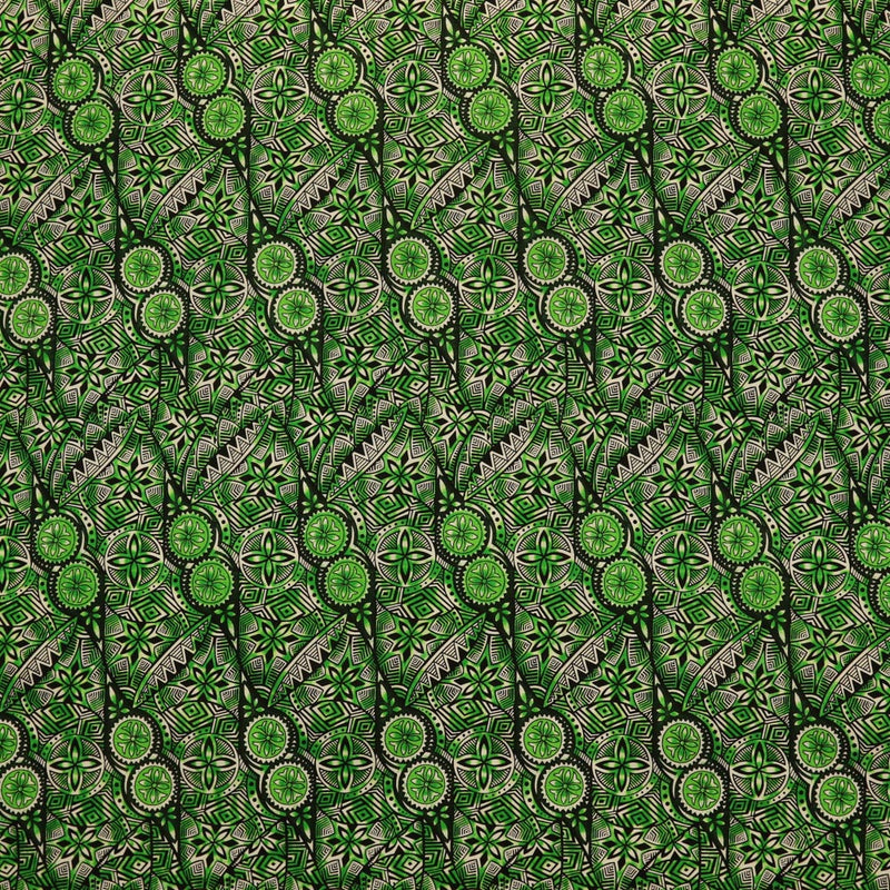 Traditional Polynesian Fijian Print Fabric | Cotton Light Barkcloth