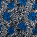 All Over Tropical Flowers & Leaves | Polyester Fabric
