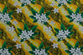 Tiare & Banana Leaf Tribal Design | Cotton Fabric