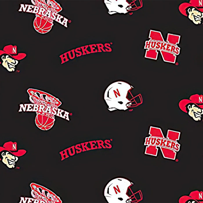 Nebraska Huskers | Cotton Fabric All Over