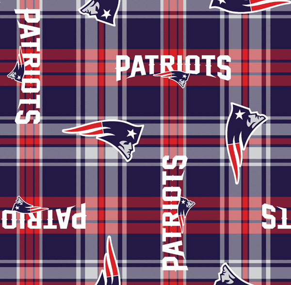 New England Patriots | Fleece Fabric Plaid