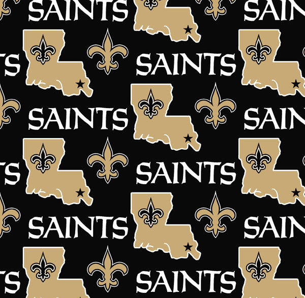 New Orleans Saints | Fleece Fabric All Over