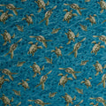 Swimming Turtles | Peachskin Fabric Teal
