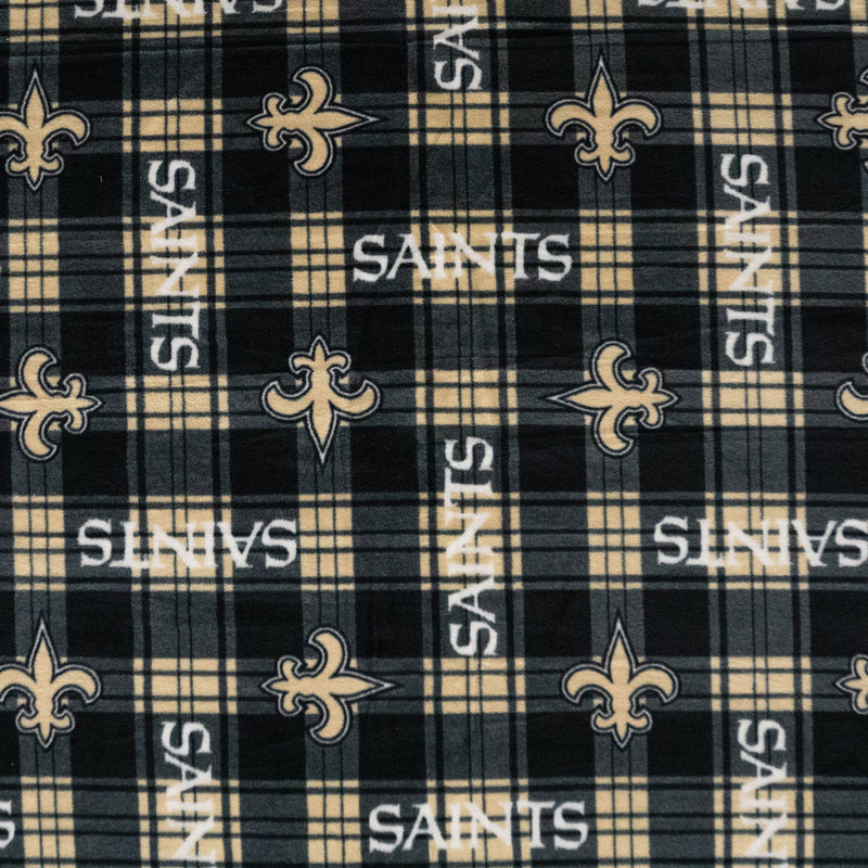 New Orleans Saints | Fleece Fabric Plaid