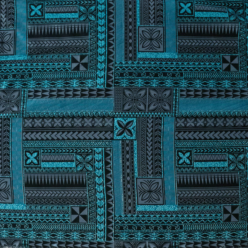 Polynesian Geometric Symmetrical design | Peachskin Fabric